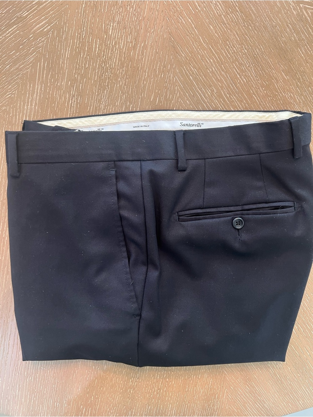 Santorelli Navy Luxury Serge Romeo Trousers 100% VW